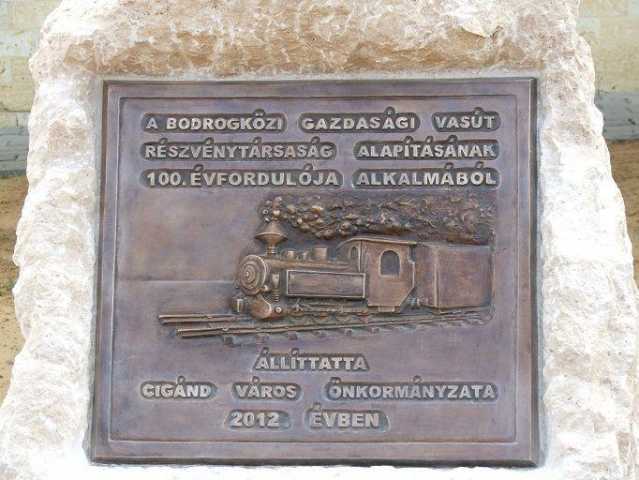 BkGV emléktábla Cigándon