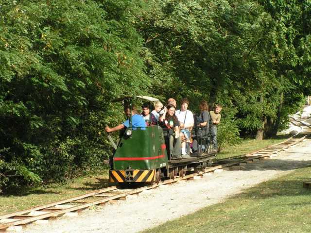 Mozdonyvontatású szerelvény a biatorbágyi kisvasútonTrain on the temporary garden railway in Biatorbágy